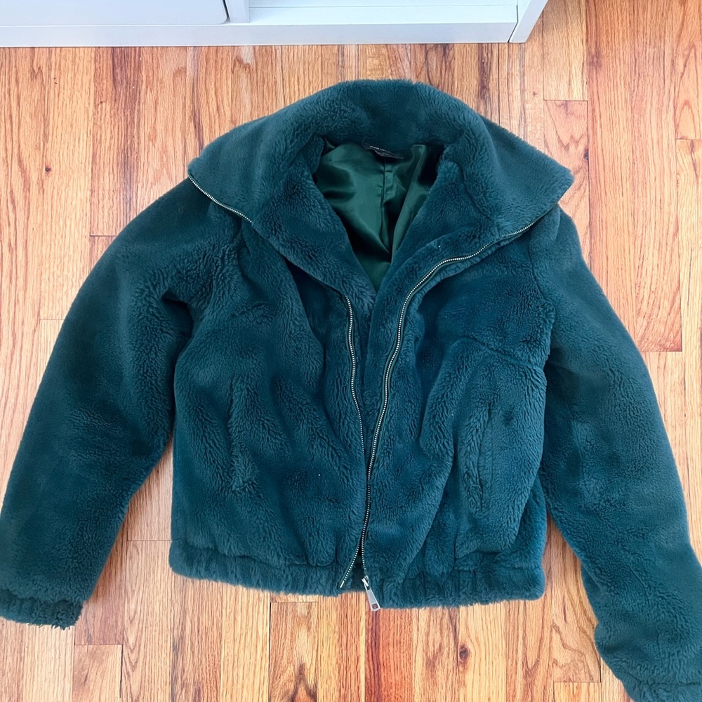 Urban Outfitters Green Fleece Jacket